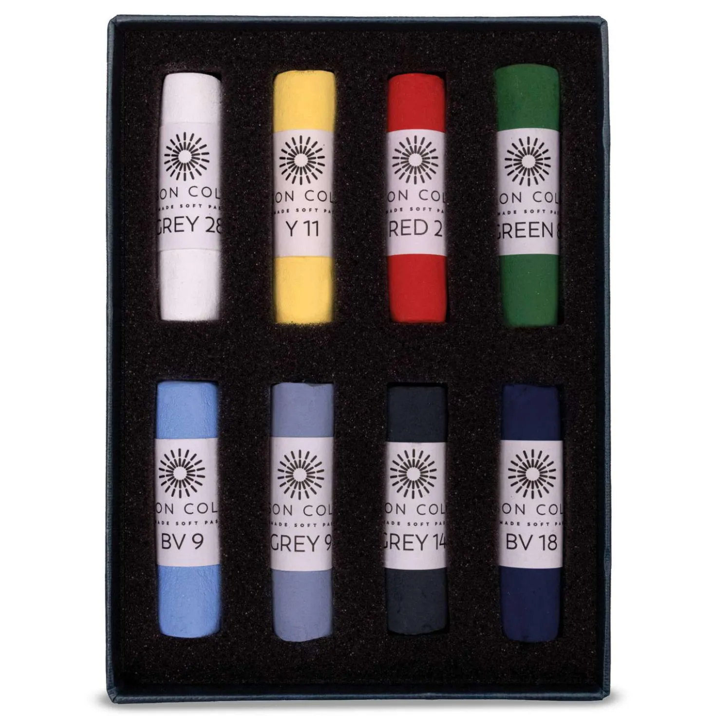 UNISON COLOUR Soft-Pastellkreiden, 8er-Sets, ganze Kreiden