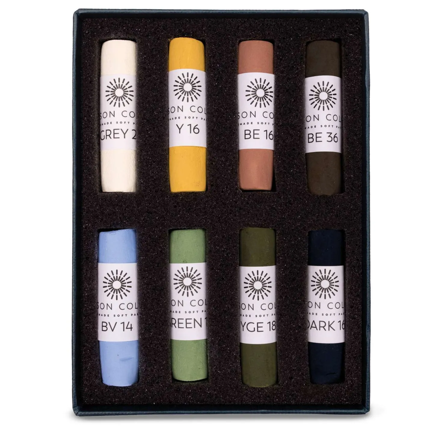 UNISON COLOUR Soft-Pastellkreiden, 8er-Sets, ganze Kreiden