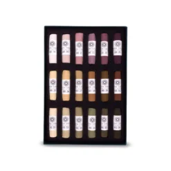 UNISON COLOUR Soft-Pastellkreiden, 18er-Sets, ganze Kreiden