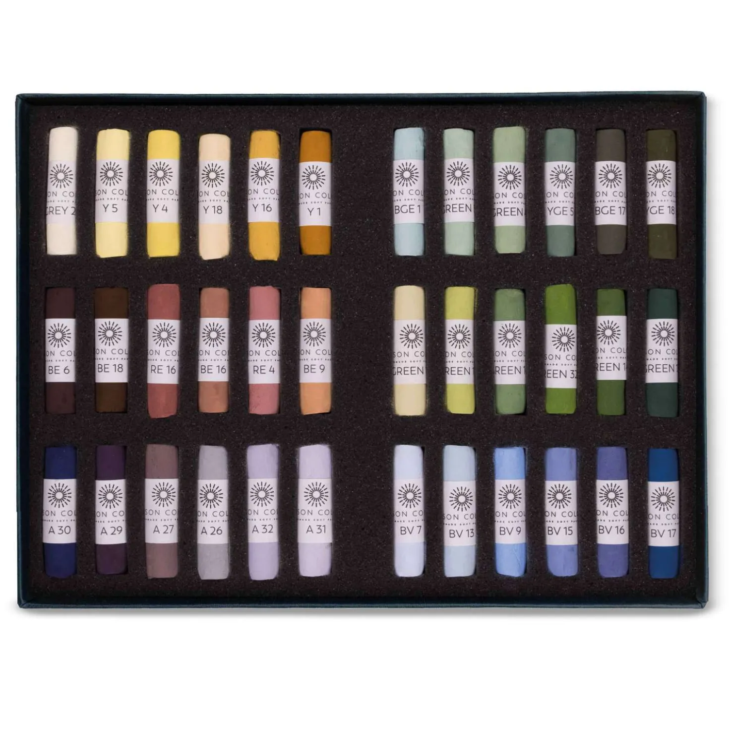 UNISON COLOUR Soft-Pastellkreiden, 36er-Sets, ganze Kreiden