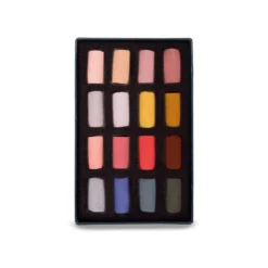 UNISON COLOUR Soft-Pastellkreiden, 16er-Sets, halbe Kreiden