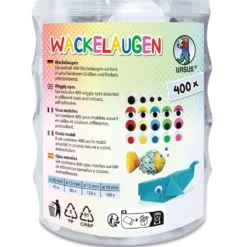 URSUS Wackelaugen Stapelbox, 400 Stück