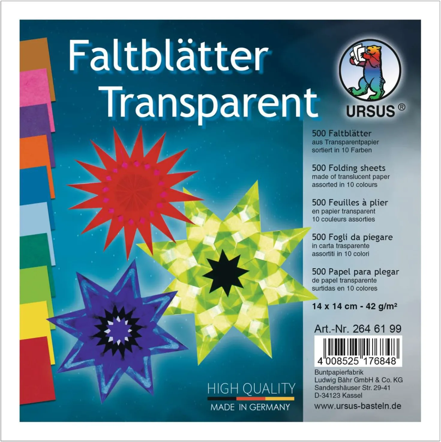 URSUS® Faltblätter Transparentpapier Sortimente