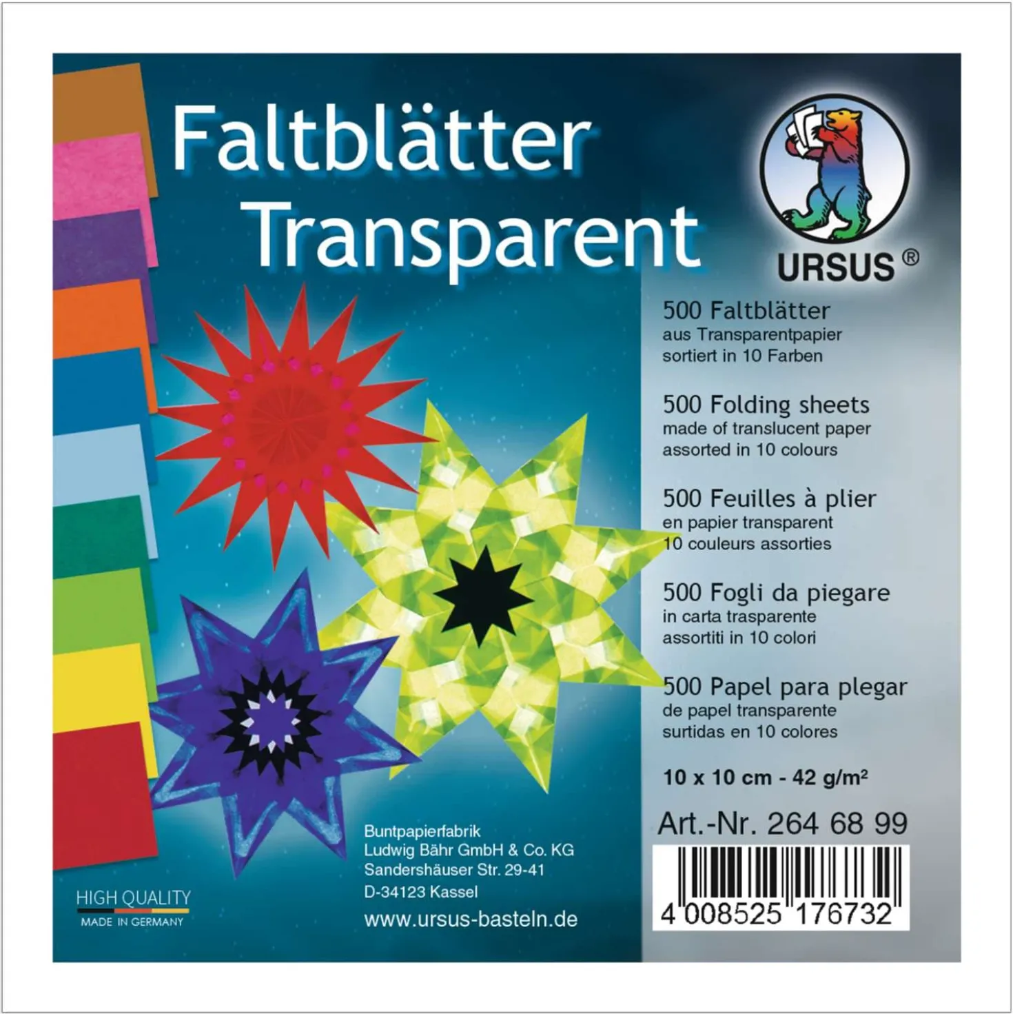 URSUS® Faltblätter Transparentpapier Sortimente