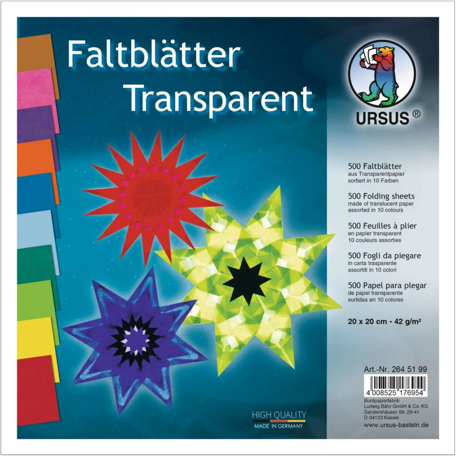 URSUS® Faltblätter Transparentpapier Sortimente