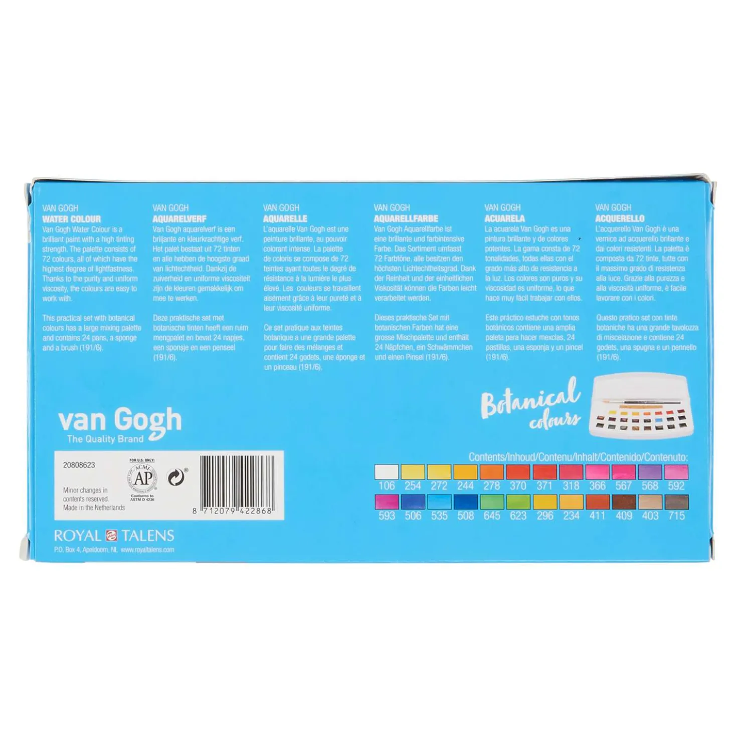 Van Gogh Aquarellkasten - Botanik