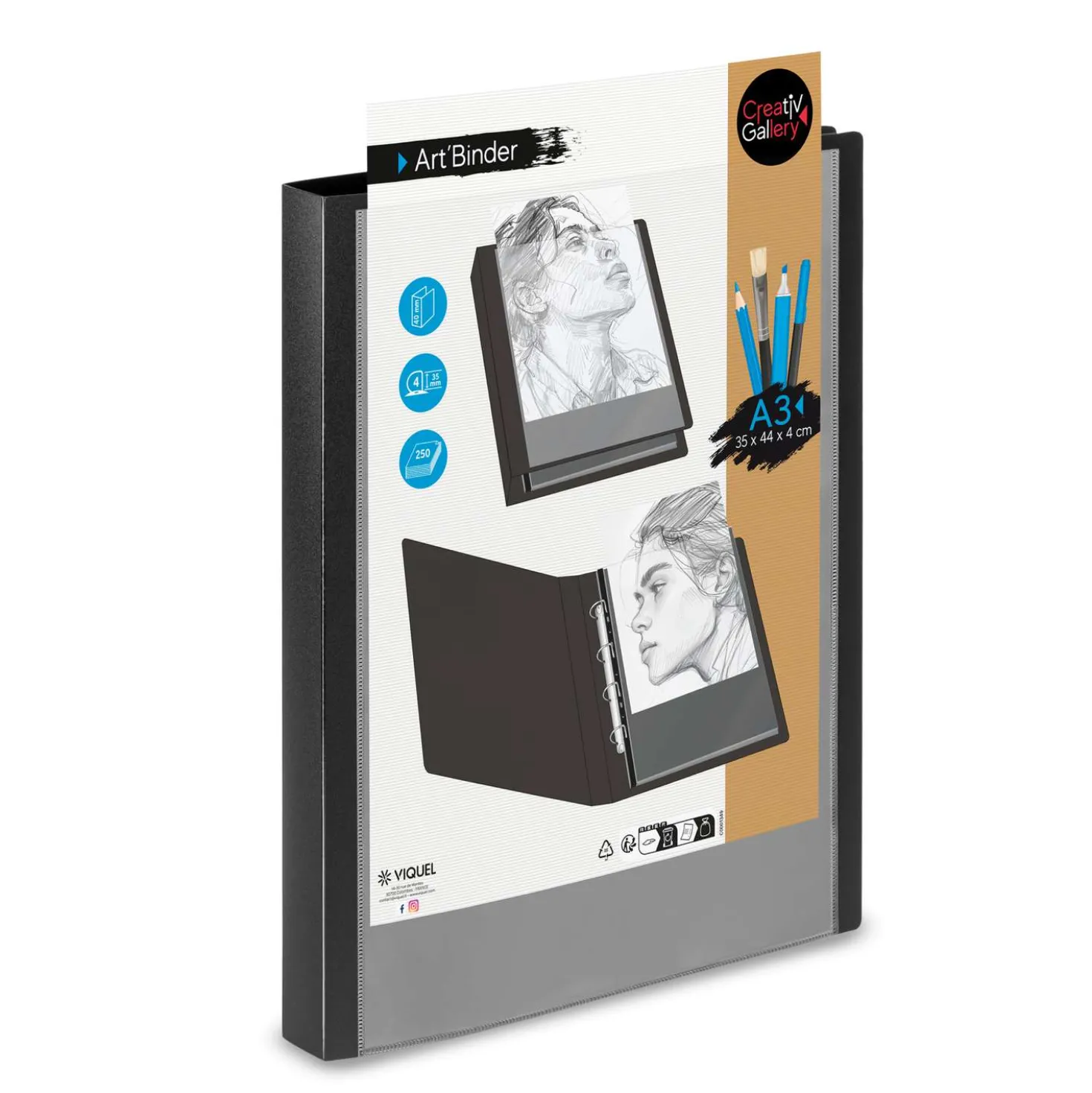 VIQUEL Creativ'Gallery Art'Binder Ordner, DIN A3