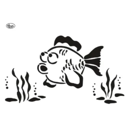 VIVA DECOR Universal-Schablone BLOB PAINT, Fisch