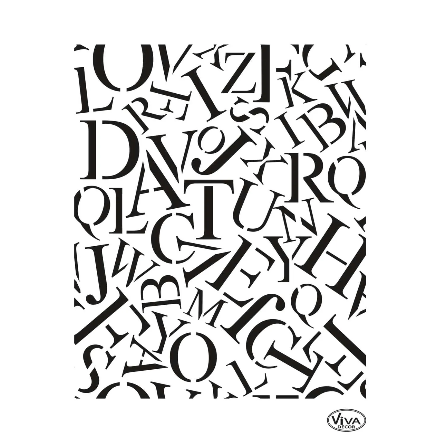 VIVA DECOR Universal-Schablone, Buchstaben Allover