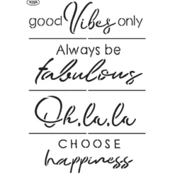 VIVA DECOR Universal-Schablone, Statement T-Shirt Words