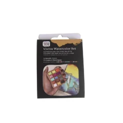 Viviva Näpfchen Aquarellfarben-Set „Metallics“