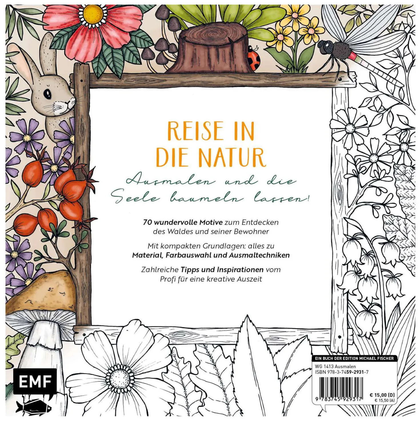 Waldgeflüster – Natur-Motive und Tiere ausmalen