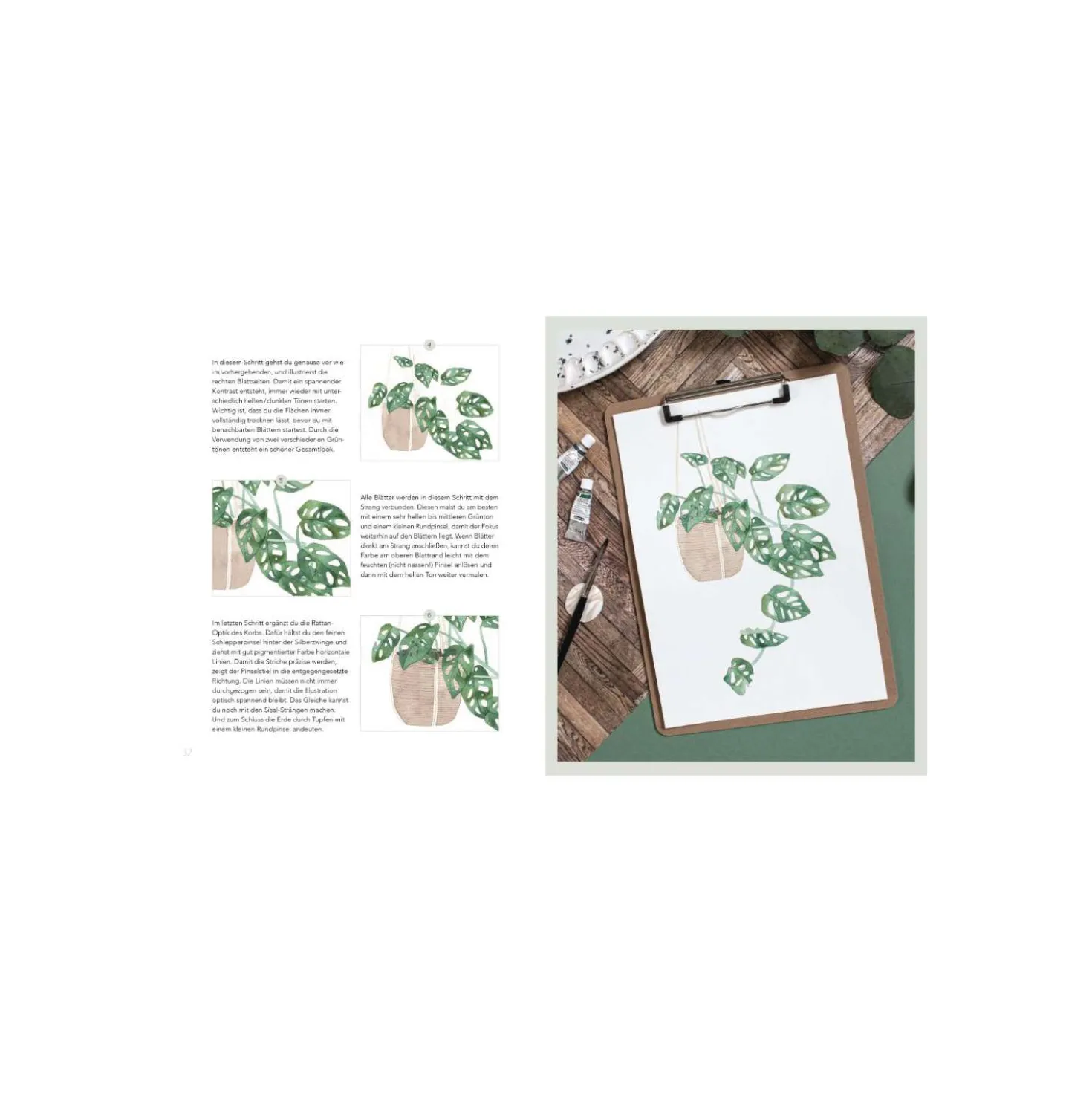 Watercolor greenery