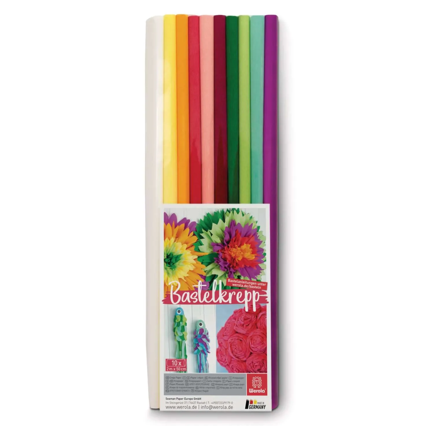 Werola Feinkrepppapier, 10er-Sortimente