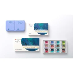 White Nights™ Aquarellfarben Set Metamorphosis mit 12 Näpfe