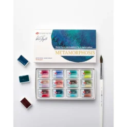 White Nights™ Aquarellfarben Set Metamorphosis mit 12 Näpfe