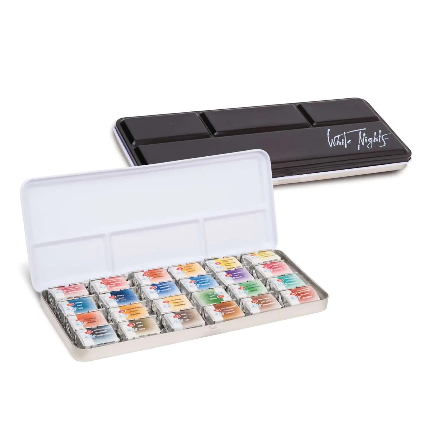 WHITE NIGHTS™ Extrafeine russische Künstler-Aquarellfarbe im Metallkasten