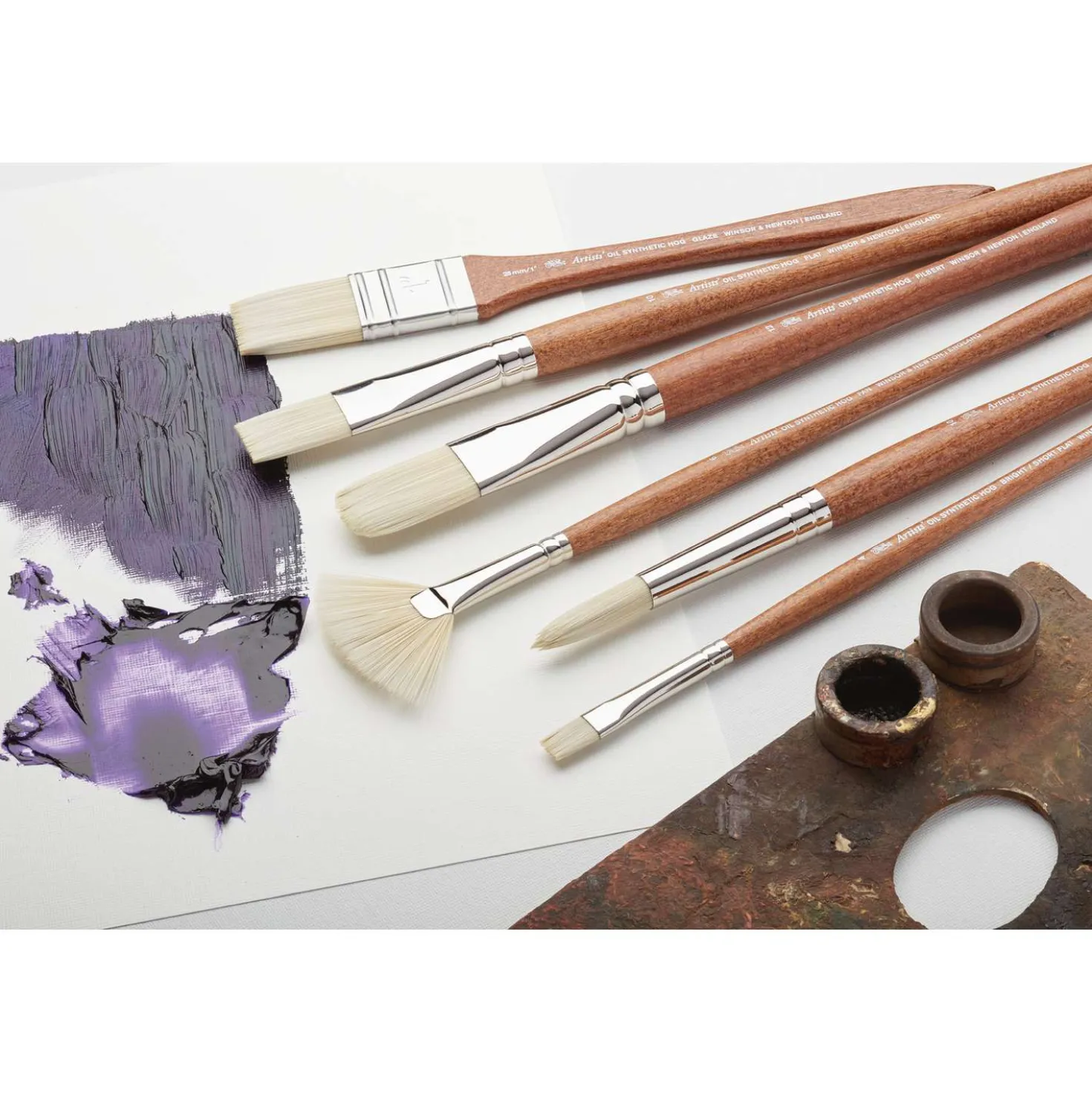 WINSOR & NEWTON™ Artists‘ Ölpinsel, synthetische Schweineborste, rund