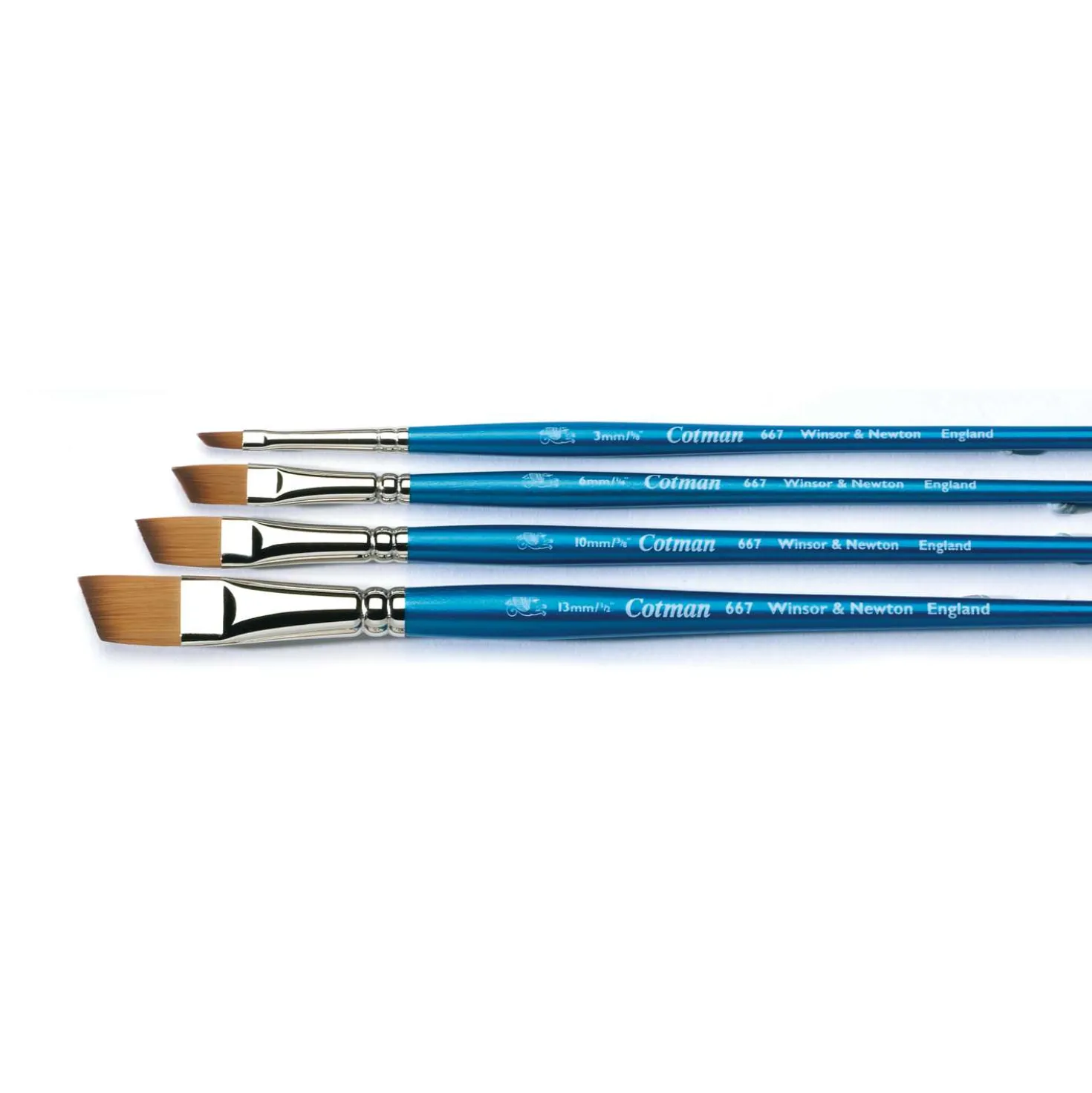 WINSOR & NEWTON Cotman™ Angle Pinsel, Serie 667, Aquarellpinsel schräg