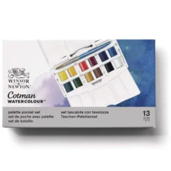 WINSOR & NEWTON Cotman™ Aquarellfarben Pocket PLUS Set, 13-teilig