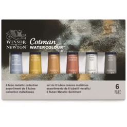 WINSOR & NEWTON Cotman™ Metallic Aquarell-Set, 6 x 8-ml-Tuben