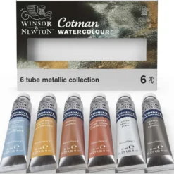 WINSOR & NEWTON Cotman™ Metallic Aquarell-Set, 6 x 8-ml-Tuben