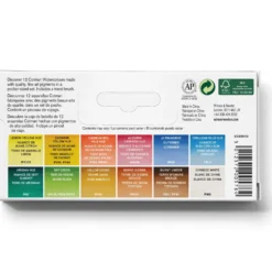WINSOR & NEWTON Cotman™ Sketcher's Pocket Box, Aquarellfarben-Set mit 12 halben Näpfchen