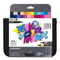 WINSOR & NEWTON™ „Modern Lettering“ Promarker Wallet Set, 25-teilig