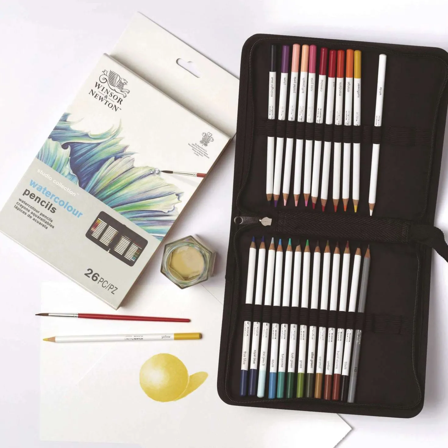 WINSOR & NEWTON™ Studio Collection™ Aquarellstifte-Set, 26-teilig