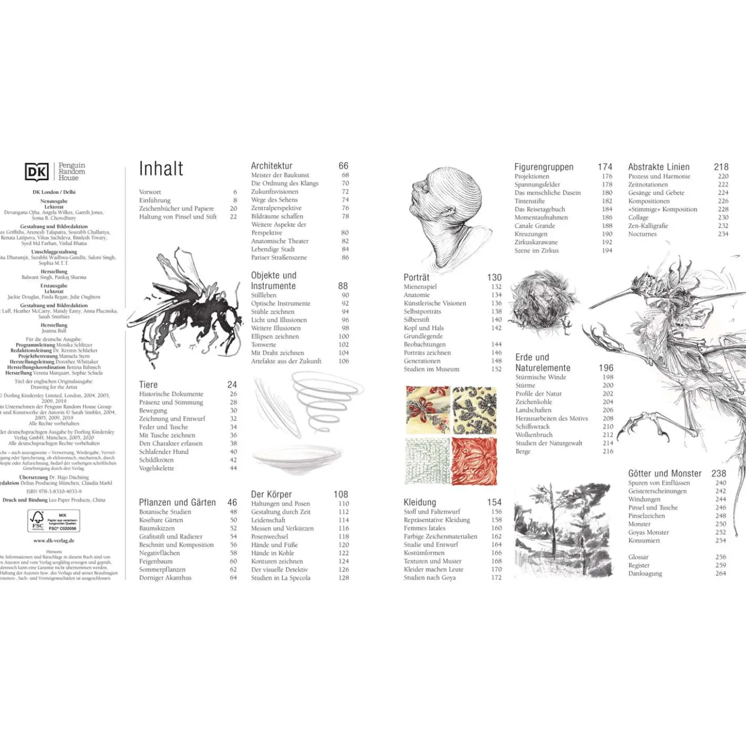 Zeichnen - Materialien, Techniken, Motive